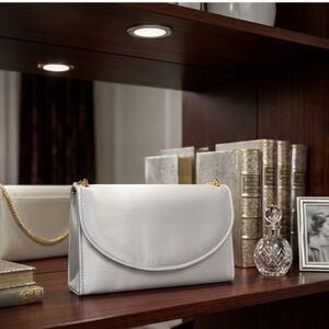 Chic Silver Clutch with Chain Strap